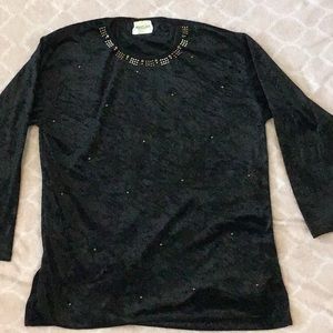 Black velvet shirt